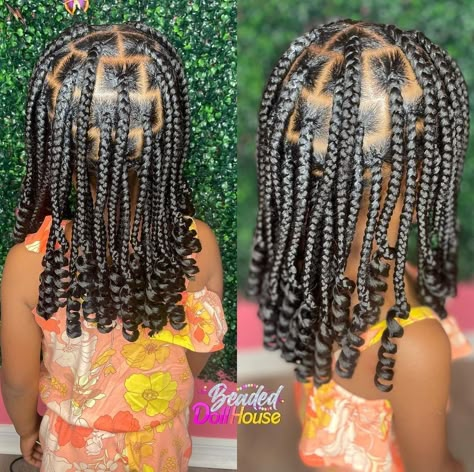 Big Plaits Hairstyles Black Women, Toddler Knotless Braids With Curly Ends, Black Daughter Hairstyles Braids, Kids Plaits Girls Hair Ideas Black, Long Lasting Hairstyles Black, Knotless Kids Braids, Back To School Hairstyles For Black Kids, Big Braids For Kids, Braids For Little Black Girls Kids