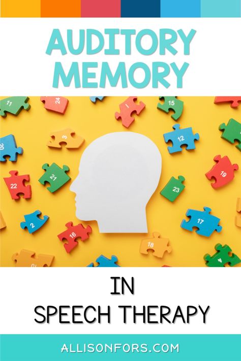 Auditory memory plays a crucial role in speech therapy, particularly for individuals who have difficulties with language, communication, or speech disorders. They are essential for understanding speech, following directions, filtering out background noise, and distinguishing between similar sounds. Auditory Memory Activities, Auditory Processing Activities, Speech Disorders, Memory Activities, Speech Games, Early Intervention Speech Therapy, Language Delay, Preschool Language, Auditory Processing