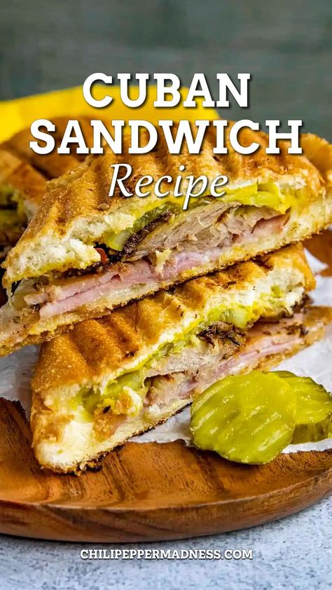 Cuban Sandwich Recipe, Cubano Sandwich, Sandwhich Recipes, Best Sandwich Recipes, Cuban Sandwich, Southern States, Breakfast And Brunch, Simple Sandwiches, Cuban Recipes