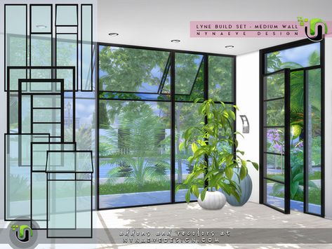 The modern design of these windows and doors, makes them the ideal option for projects requiring maximum daylight and minimal frame sight. Found in TSR Category 'Sims 4 Construction Sets' Sims 4 Cc Modern, Mods Sims 4, Sims Furniture, Minimal Frame, Furniture Cc, Sims 4 Tsr, Die Sims 4, Cc Sims4, Muebles Sims 4 Cc