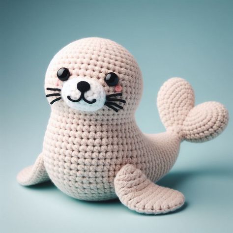 Crochet Seal Amigurumi Free Pattern, Amigurumi Seal Free Pattern, Seal Amigurumi, Silly Seal, Crochet Seal, Baby Harp Seal, Crochet Pins, Striped Crochet Blanket, Amigurumi Minta