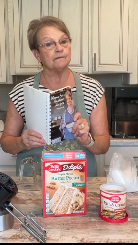 Sue Garrett | SHORTCUT BUTTER PECAN POUND CAKE is the best recipe! Comment below with the word RECIPE and I'll send you the written recipe to your DMs.… | Instagram Bettycrocker Cake Mix Recipes, Butter Pecan Pound Cake Mix Recipes, Butter Pecan Cake Mix Recipes, Butter Pecan Pound Cake Recipe, Butter Pecan Pound Cake, Pecan Pound Cake, Easy Pound Cake, Butter Pecan Cake, Easy Butter