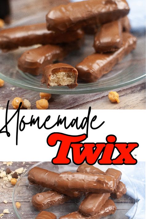 Indulge in the ultimate treat with our homemade Twix candy bars! Crafted with love and attention to detail, each bar combines a luscious caramel center, a layer of crunchy biscuit, and a decadent chocolate coating. Perfect for satisfying your sweet cravings or sharing with friends and family. #homemadecandy #twixcandybars #caramelchocolate #diycandy #candyrecipes Twix Bars Recipe, Heavenly Dessert Recipe, Twix Candy, Bars At Home, Homemade Twix Bars, Twix Bars, Cookie Recipes Chewy, Cookie Recipes Unique, Sweet Treats Desserts