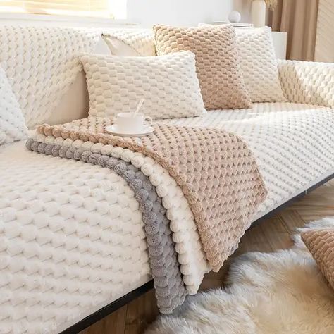 Sofa Arrangement, Small Sectional Sofa, Plush Furniture, Sectional Couch Cover, Quilted Sofa, Bantal Sofa, Sofa Protector, Hiasan Bilik, Plush Sofa