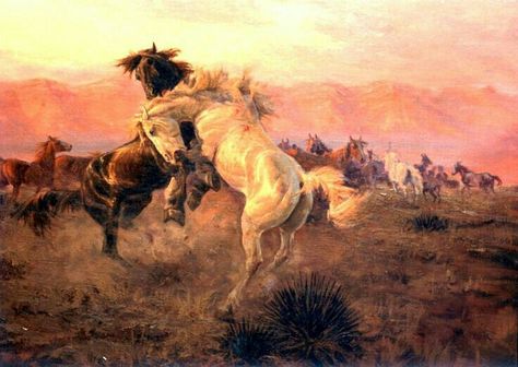 Charles Russell Paintings Western Art, Charlie Russell, Charles Marion Russell, Arte Cowboy, Arabian Horse Art, Cowboy Artists, Cowboy Stuff, Horse Art Print, Western Artist