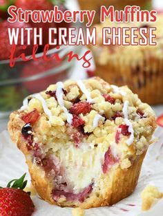 Strawberry Streusel Muffins, Steak Bites And Potatoes, Strawberry Cream Cheese Muffins, Coffee Cake Muffin Recipes, Cottage Cheese Muffins, Strawberry Cream Cheese Filling, Asian Steak, Muffins With Cream Cheese, Asian Steak Bites