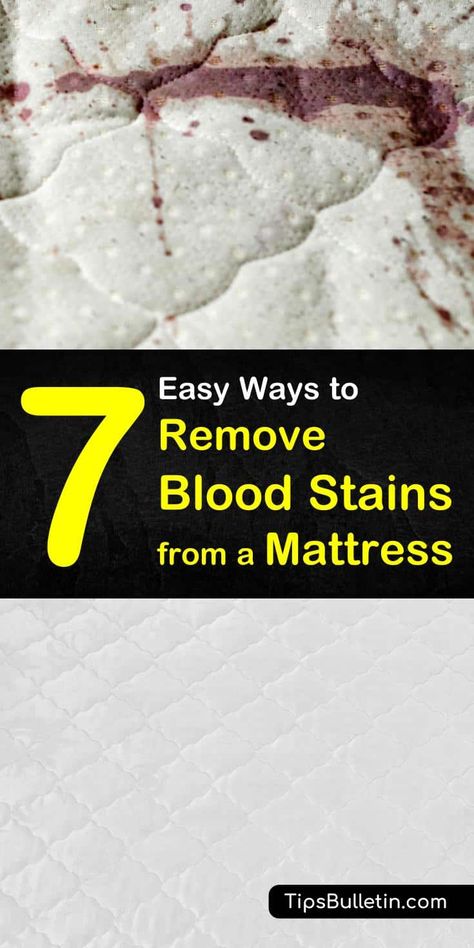 7 Easy Ways to Remove Blood Stains from a Mattress Get Blood Stains Out, Blood Stain Removal, Daily Cleaning Routine, Mattress Stains, Enzyme Cleaner, Clean Baking Pans, Baking Soda Benefits, Cleaning Painted Walls, Routine Tips