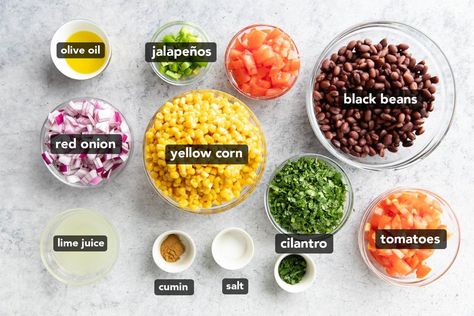 Corn Blackbean Salsa, Street Corn Salsa Recipe, Bean And Corn Salad Recipes, Black Bean And Corn Salsa Recipe, Corn Bean Salsa Recipe, Corn And Bean Salsa Recipe, Beans And Corn Recipes, Black Bean And Corn Recipes, Black Bean And Corn Salads