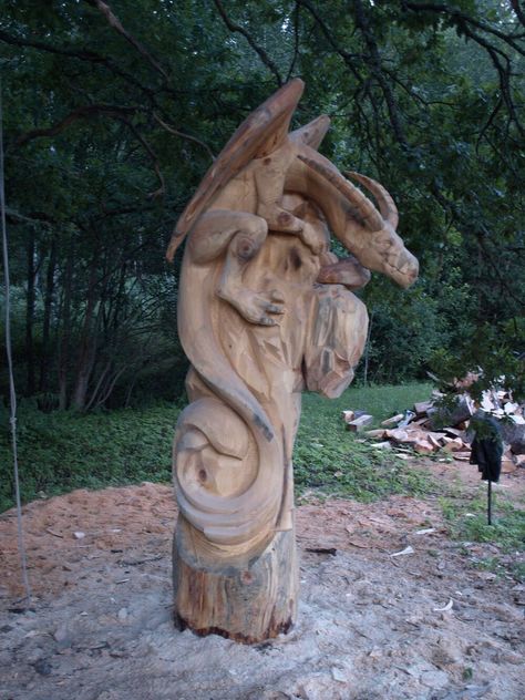 Carved Dragon totem from pine tree Dimensions: 3,2m x 1,3m Pine tree By Māris Konoņenko, Haralds Gerts Totem Pole Art, Dragon Totem, Chainsaw Carvings, Pole Art, Totem Poles, Carved Dragon, Tree Carving, Chainsaw Carving, Chameleons