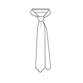 line drawing of tie Italy Packing, Tie Drawing, Sewing Patterns Dresses, Make A Tie, Flat Drawings, Purl Bee, Wedding Congratulations Card, Social Circles, Diy Tie