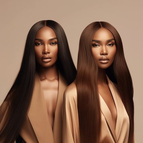 Summer Wave - Warm Brown Luxury Hair Extensions Branding, Photoshoot Brown Background, Esthetician Flyers, Brown Background Photoshoot, Lab Photoshoot, Podcast Photoshoot, Twins Photoshoot, Collab Ideas, Elegant Personality