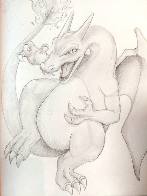 Charizard draw with pencil, about 6 hours of work by me :) Pokemon Charizard Drawing, Pokemon Sketches Pencil, Charizard Drawing, Charmander Drawing, Normal Drawing, Draw With Pencil, Pokemon Sketch, Pokemon Charizard, Mega Evolution