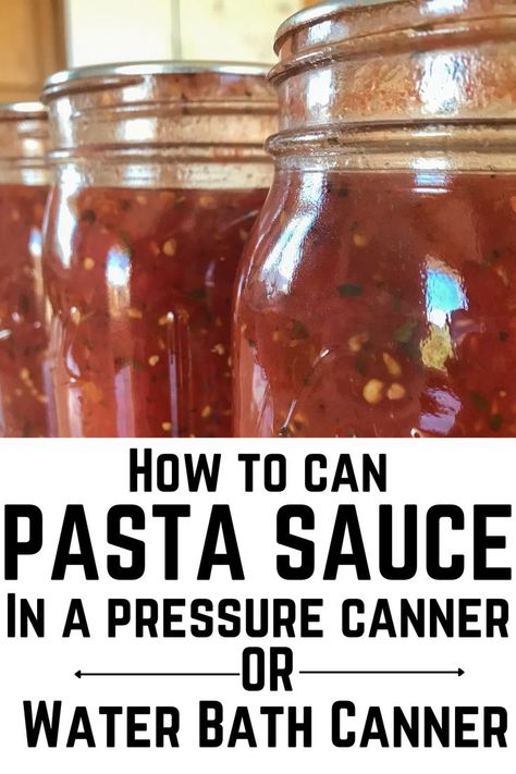 These instructions are great for canning any pasta sauce recipe, but also includes a DELISH 6 ingredient pasta sauce. Pressure Canning Pasta Sauce, Canning Pasta Sauce Water Bath, Water Bath Canning Pasta Sauce, Pasta Sauce To Can, Water Bath Pasta Sauce, Canning Spaghetti Sauce Water Bath Recipes, Canning Pasta Sauce Recipe, Canned Pasta Sauce Recipe, Canning Spaghetti Sauce Water Bath