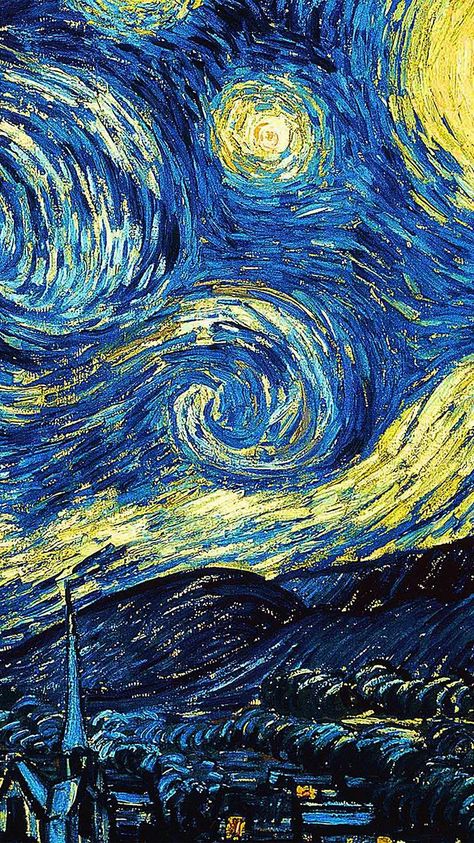 Starry Night Iphone Wallpaper, Aesthetic Test, Lukisan Van Gogh, Cartoons Aesthetic, Galaxia Wallpaper, فنسنت فان جوخ, Dark Academia Aesthetic Wallpaper, Van Gogh Wallpaper, Ed Wallpaper