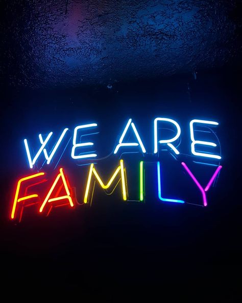 Neon somewhere in Montrose.. #HappyPrideMonth #allofthelights . . . #neonlights #neonsign #neon #lights #wearefamily #montrosehouston #nightlights #houston #rainbowneon  #🌈 #lightgazing Montrose Houston, Sign Wallpaper, Danielle Bregoli, Rustic Clock, All Of The Lights, Family Sign, Quote Backgrounds, We Are Family, Angel Art