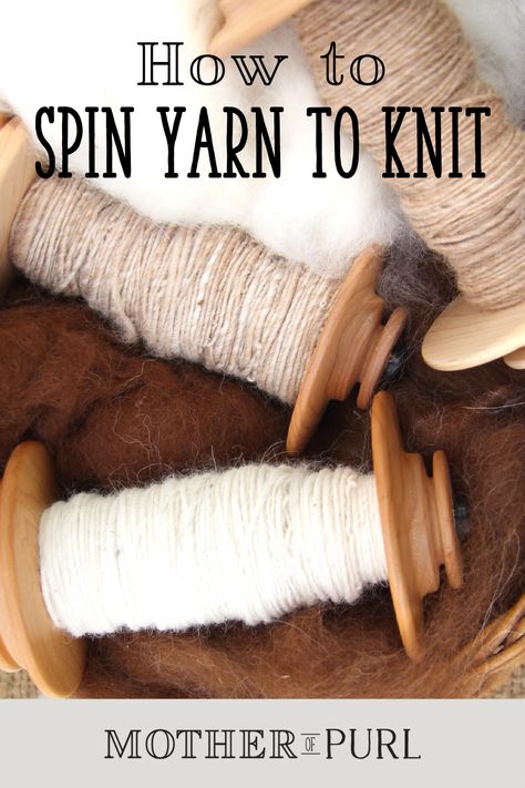 Spinning Yarn Wheel, Spinning Yarn Drop Spindle, Handspun Yarn Projects, Spinning Yarn Fiber, Yarn Art Projects, Simple Knitting, Beginner Knitting, Easy Knitting Projects, Spinning Wool