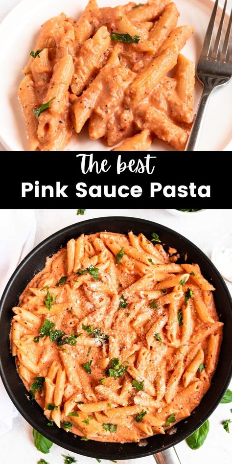 Baked Pink Sauce Pasta, Creamy Tomato Parmesan Pasta, Pasta Sauce And Cream Cheese, Cheesy Pink Sauce Pasta, Pasta With Orange Sauce, Chicken Pasta Recipes Pink Sauce, Pasta Recipes Cream Sauce, Creamy Pasta Sauce With Cream Cheese, Pasta With Red Sauce And Cream Cheese