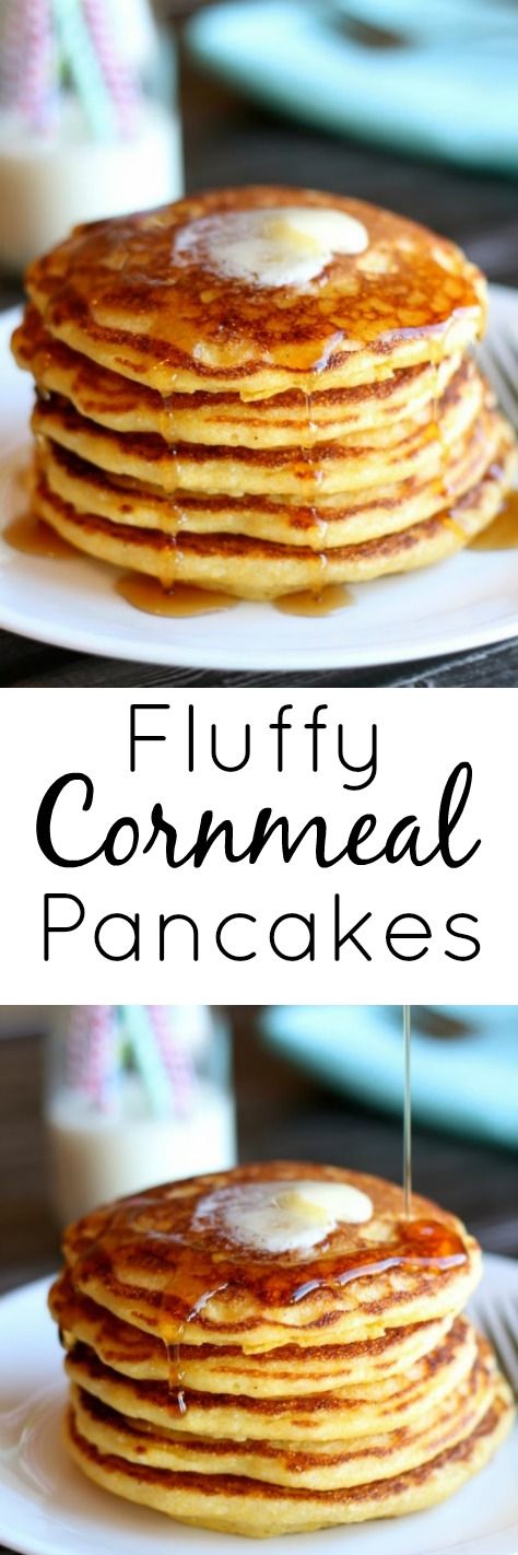 Cornmeal Porridge, Cornmeal Recipes, Pumpkin Cornbread, Cornmeal Pancakes, Corn Bread Recipe, What's For Breakfast, New Obsession, 200 Calories, Pancakes And Waffles