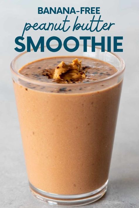 Bananas can be great in smoothies, but what do you do if you run out or just don't like them? Here’s how to make a peanut butter smoothie without banana. Smoothie Recipe Without Banana, Recipes Breakfast Easy, Perfect Smoothie Recipe, Healthy Recipes Breakfast, Peanutbutter Smoothie Recipes, Smoothie Without Banana, Mocha Smoothie, Best Healthy Smoothie Recipe, Smoothie Flavors