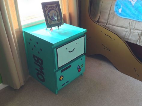 Adventure Time Bedroom, Adventure Time Room, Adventure Time Crafts, Paint Inspiration, Room Tips, Night Stands, Minecraft Party, Adventure Time Art, Bedroom Paint