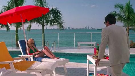 Scarface Movie, Tony Montana, Michelle Pfeiffer, Al Pacino, Film Movie, Cinematography, Patio Umbrella, Beach Mat, Miami