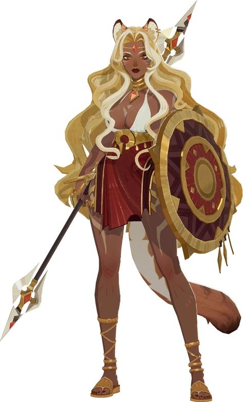 Antandra | AFK Journey Wiki | Fandom Lion Woman, Woman Character Design, Afk Journey, Woman Character, Amazon Warrior, A Level, Fandom Games, Demon Girl, Drawing Images