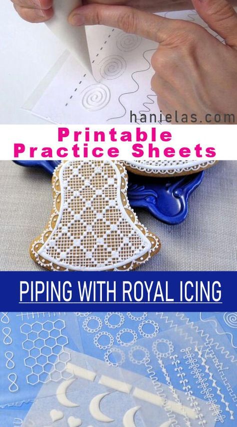 Cake Decorating Practice Sheets Printable, Wilton Practice Sheets Printable, Icing Practice Sheets Templates, Royal Icing Piping Practice Sheets, Royal Icing Decorating Techniques, Royal Icing Practice Sheets Templates, Cookie Decorating Practice Sheets, Cookie Piping Techniques, Royal Icing Templates Free Printable Cookie Decorating