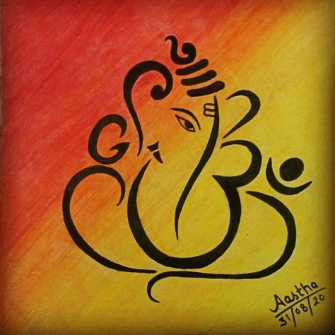 Cartoons Rangoli Design, Beginner Drawing Lessons, Canvas Art Painting Acrylic, Ganesha Drawing, Ganesh Art Paintings, Modern Art Canvas Painting, Easy Mandala Drawing, Pencil Sketch Images, Easy Love Drawings