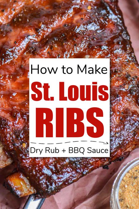 Smoked St Louis Style Ribs, Smoked St Louis Ribs, St Louis Ribs Recipe, Ribs Marinade Recipe, Pork Rib Marinade, Saint Louis Ribs, St Louis Style Ribs, St Louis Ribs, Rib Rub Recipe