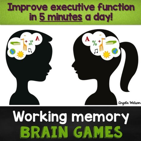 One of the biggest trends in education in the recent years is tapping into kids' working memory. So how do these working memory activities for kids work and why are the important? How can they be trained and what activities do you need? Answers here! Executive Functioning Strategies, Memory Activities, Partner Games, Brain Game, Executive Function, Executive Functioning Skills, Parenting Resources, Memory Games For Kids, Brain Gym