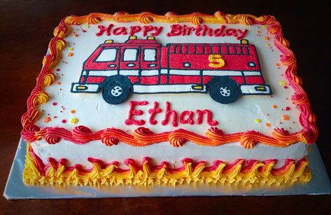 21+ Wonderful Image of Fireman Birthday Cake Fireman Birthday Cake Little Boy Buttercream Fire Truck Cake Firetruck Cake Ideas Birth  #DiyBirthdayCake Fire Truck Birthday Cake, Firefighter Birthday Cakes, Fire Truck Cake, Truck Birthday Cake, Fire Engine Birthday, Fire Fighter Cake, Fireman Cake, 4de Verjaardag, Firetruck Cake