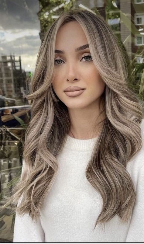 Blonde Hair For Medium Skin Tone, Cool Ash Blonde Hair With Lowlights, Blonde Balayage On Dark Hair Money Piece, Milky Hair Color, Face Framing Balayage Brunettes, From Blonde To Brunette Before And After, Mechas Color Beige, Lived In Blonde Dark Roots, Blonde Balayage Transformation