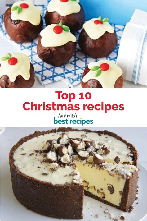 It's beginning to feel a lot like Christmas and around here that means one thing – it's time to get cooking! But don't worry, this year we've done all the hard work and put together 10 of our best Christmas recipes we think should be on everyone's cooking list. Christmas Dessert Australia, Christmas Party Sweet Treats, Canadian Christmas Food, Australian Christmas Recipes, Xmas Recipes Dinner, Australian Dessert Recipes, Festive Christmas Desserts, Xmas Desserts Ideas, Advent Recipes