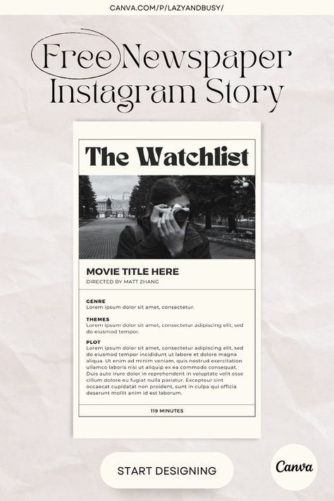 Newspaper Instagram Story, Instagram Story Information Design, Magazine Instagram Story, Newspaper Instagram Post, Canva Magazine Template, Informative Instagram Post, Canva Template Instagram, Magazine Contents, Newspaper Template