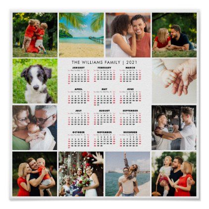 2021 Calendar 12 Photo Modern Family Poster Modern Family Poster, 12 Photo Collage, Father Definition, Poster Calendar, Photo Collage Canvas, Modern Calendar, Creative Calendar, Personalized Calendar, Family World