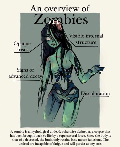 Fictional Disease Art, Menulis Novel, Výtvarné Reference, Zombie Girl, Fantasy Creatures Art, Mythical Creatures Art, Creature Concept Art, Creature Concept, Working On It