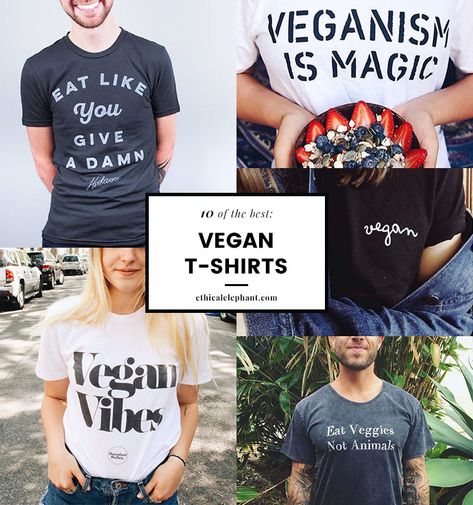 Regardless of your reasons for being vegan..top 10 list of vegan t shirt brands with various different messages! wear vegan t shirt... Vegan Shirts Funny, Vegan T-shirt, Vegan Tshirt Ideas, Vegan Sayings, Vegan T Shirts, T Shirt Text Design, Diy Clothes Organiser, Fall Leather Jacket, Vegan T Shirt