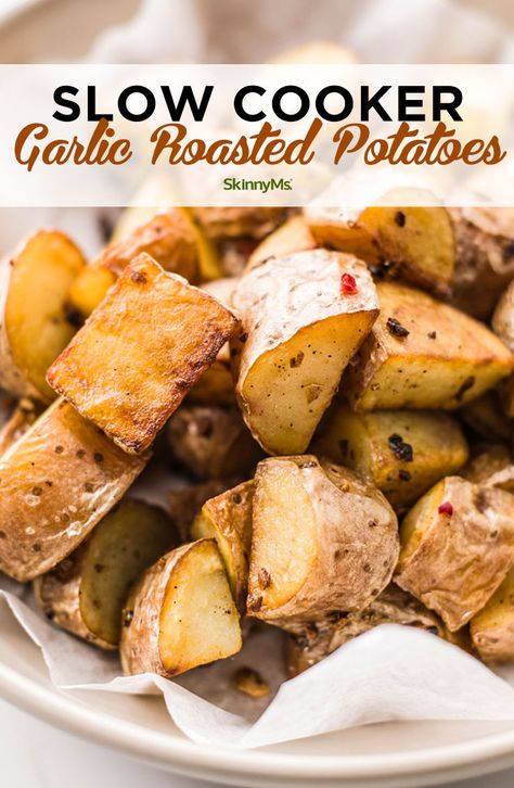 Crockpot Roasted Potatoes, Slow Cooker Roasted Potatoes, Making Roast Potatoes, Slow Cooker Potatoes, Garlic Roasted Potatoes, Slow Cooker Roast, Crockpot Roast, Roast Potatoes, Crock Pot Slow Cooker