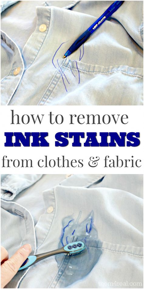 Remove Ink Stains From Clothes, Remove Ink From Clothes, Ink Out Of Clothes, Remove Ink Stains, Ink Removal, Ink Stain Removal, Pen Stain, Stain On Clothes, Ink Stains