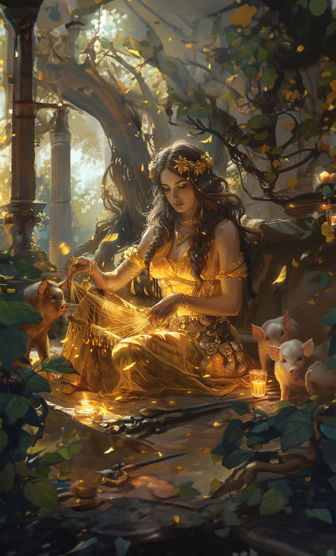 Circe Goddess Fanart, Circe Madeline Miller Fan Art, Circe Goddess Aesthetic, Circe And Telemachus Fanart, Circe Book Fanart, Circe Mythology, Circe Goddess Art, Circe Madeline Miller Fanart, Circe Greek Mythology