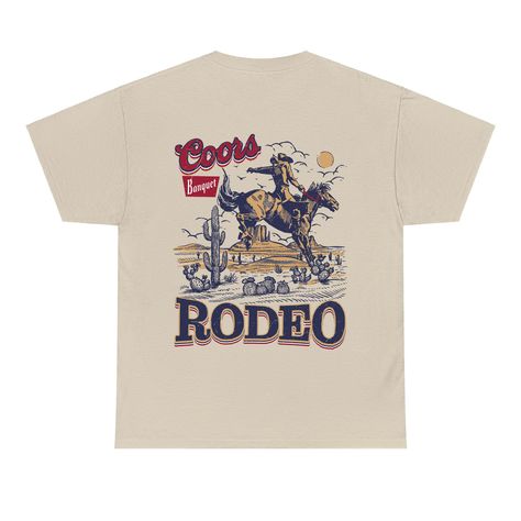 Coors Rodeo 90s Cowboy T-shirt -printwithSKY Coors Rodeo, 90s Cowboy, Western Wardrobe, Rodeo Shirts, Rodeo Cowboy, The Wild West, Country Shirts, Into The Wild, Western Shirt