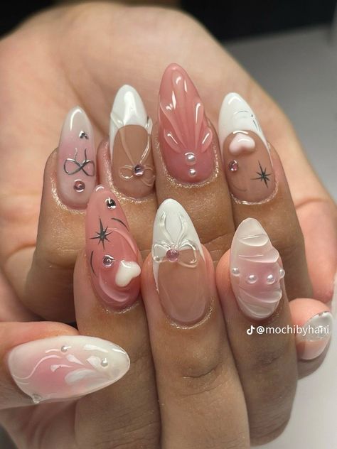 xiaohongshu nails, chinese trendy nails, korean trendy nails, long nails, nail inspo inspiration, nail tech, nail tutorial, cute nails, pretty nails, nail art, birthday nails, kpop nails, trendy nails, nail art, pink nails, coquette nails, 3d nails Long Korean Nails, Korean Crystal Nails, Korean Acrylic Nails Art Designs, 3d Korean Nails, Korean 3d Nail Art, Pink Korean Nails, Pink Nails Coquette, Nail Inspo 3d, Kpop Nails Designs