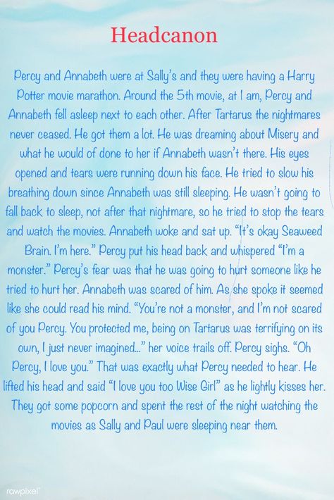 Percy Jackson Head Cannons, Percabeth Headcanon Protective, Headcanons Percabeth, Percy And Annabeth Headcanon, Percabeth Headcannons, Hoo Headcanons, Percabeth Headcanon, Pjo Headcannons, Percy Jackson Couples