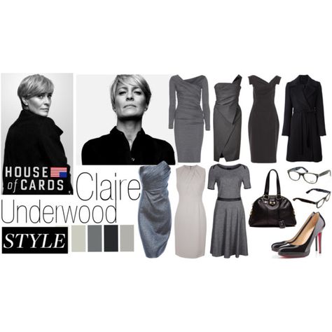 Claire Underwoods 'House Of Cards' Style Inspiration by farahskndr on Polyvore featuring Diane Von Furstenberg, J. Mendel, Burberry, Donna Karan, Christian Louboutin, Yves Saint Laurent and Black Halo House Of Cards Claire, Claire Underwood Style, Claire Underwood, Work Chic, Black Halo, Power Dressing, House Of Cards, Business Outfit, Professional Outfits