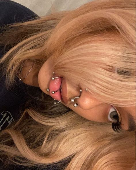 @glorybridg3 on Instagram: “:)” Anti Eyebrow, Dimple Piercing, Snake Bite Piercing, Pretty Nose, Piercing Inspo, Face Piercings, Alternative Makeup, Cute Piercings, Aesthetic People