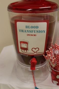 Hospital Themed Birthday party, blood punch #doctorparty #nurse Doctoral Graduation Party Ideas, Nursing Themed Graduation Party, Nursing Grad Party Ideas, Nurse Themed Graduation Party, Pharmacy Graduation Party, Nurse Grad Party, Nursing Pics, Medical School Graduation Party Ideas, Medical Themed Parties