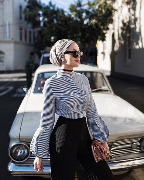 Stunning Outfits To Wear With Hijab (26) Palazzo Outfit Ideas, Casual Dresses For Summer, Turban Outfit, Palazzo Outfit, Outfit Ideas Hijab, Hijab Turban Style, Estilo Hijab, Stile Hijab, Stylish Hijab