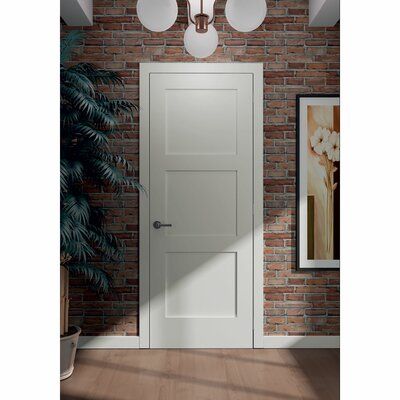 Frameport Paneled Solid Manufactured Wood Primed Standard Door is a fashionable and functional enhancement to any home. They combine a clean, simple design of square edges and flat panel(s) with contemporary finishes that add an attractive décor to any room. This primed version of the door is coated with three layers of high quality primer and brushed smooth, making it easier and faster for you to paint them with the color that best matches your style. Frameport doors are not machined for a spec Interior Shaker Doors, Door Arch, Sliding Mirror Closet Doors, Arch Door, Interior Door Styles, Door Metal, Glass Barn Doors, Shaker Doors, Sliding Closet Doors