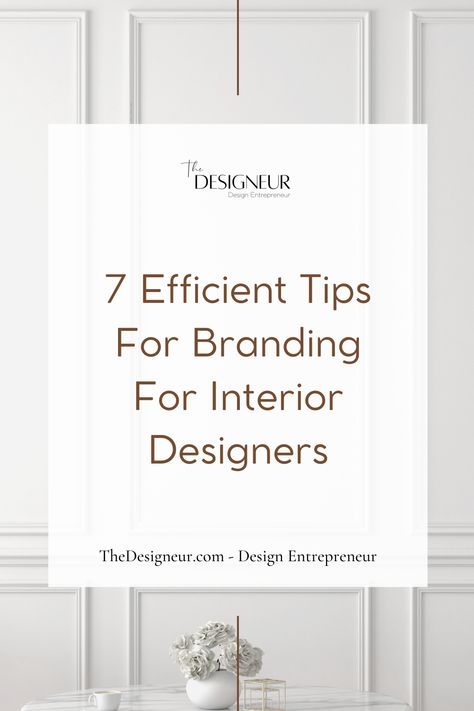 Branding for interior designers is important to create a successful business. A strong branding strategy can help you attract more clients and create a distinct identity for your business that will set you apart from the competition. Interior Design Branding Identity, Interior Designer Branding, Strong Branding, Interior Design Branding, Interior Design Principles, Effective Branding, Pretty Letters, Branding Strategy, Branding Process