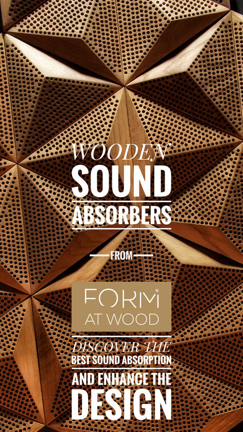 Wooden acoustic panels signed by the FORM AT WOOD brand – are a unique combination of exceptional aesthetics and original design with class A of sound absorption function. 🔇☑ The HEXAGO collection is FAW’s response to market demand for a product that meets stringent standards and building code requirements for interior acoustics, while also featuring a remarkable design. The sound-absorbing wall panels are ideal for use in offices, conference rooms, recording studios, or private media rooms.👌 Wood Sound Absorbing Panel, Sound Proof Room Design, Office With Sound Panels, Sound Absorbing Wall Decor, Soundproof Wall Design, Soundproof Panels Design, Wooden Acoustic Panels, Office Sound Absorption, Sound Boards Wall